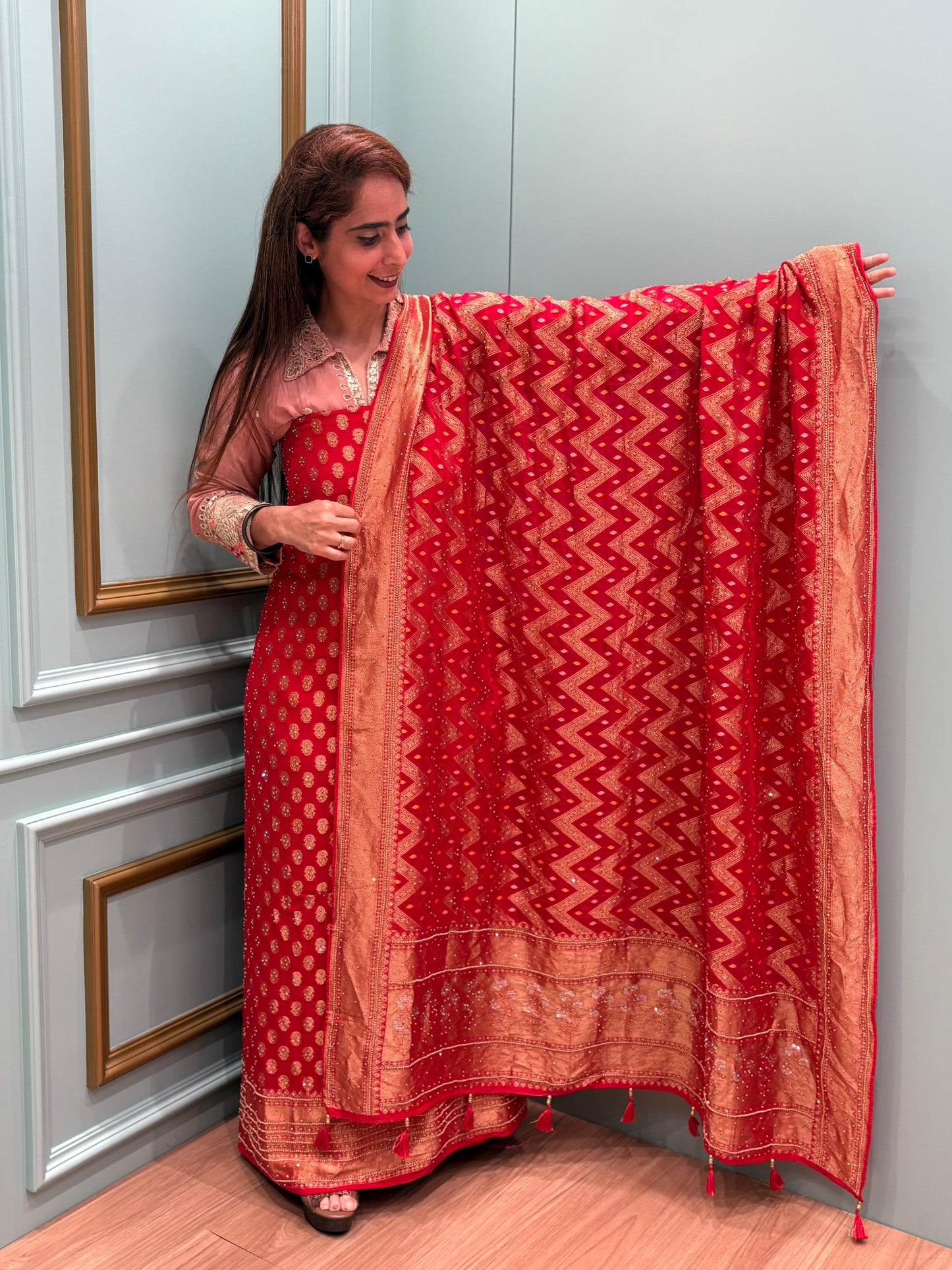 luxurious Khaddi Georgette unstitched suit