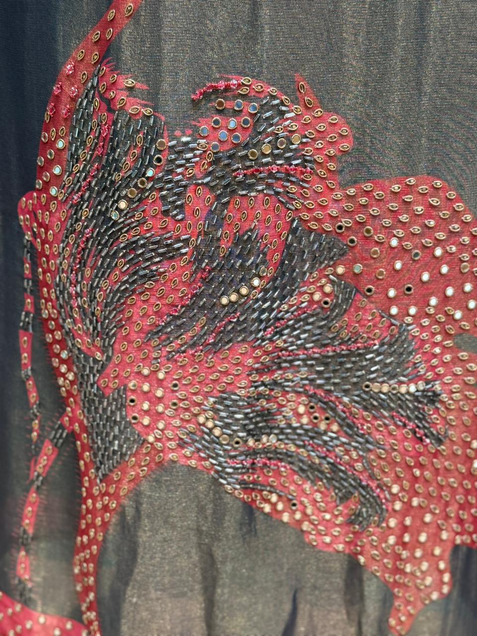 Shimmer Organza Unstitched Suit