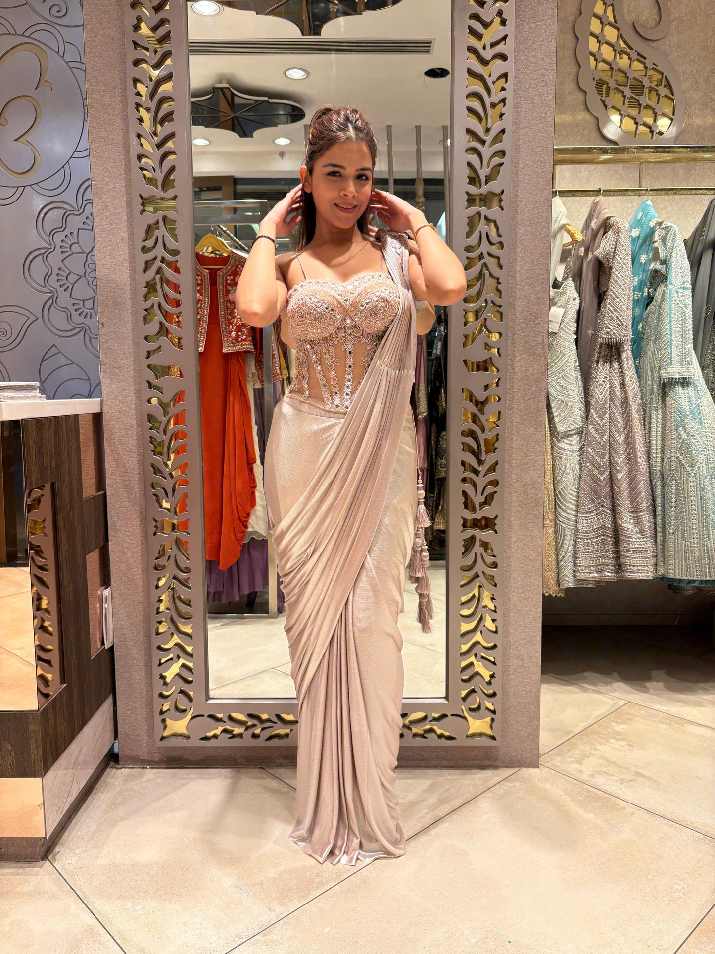 Stylish Contemporary Saree with Minimal Detailing