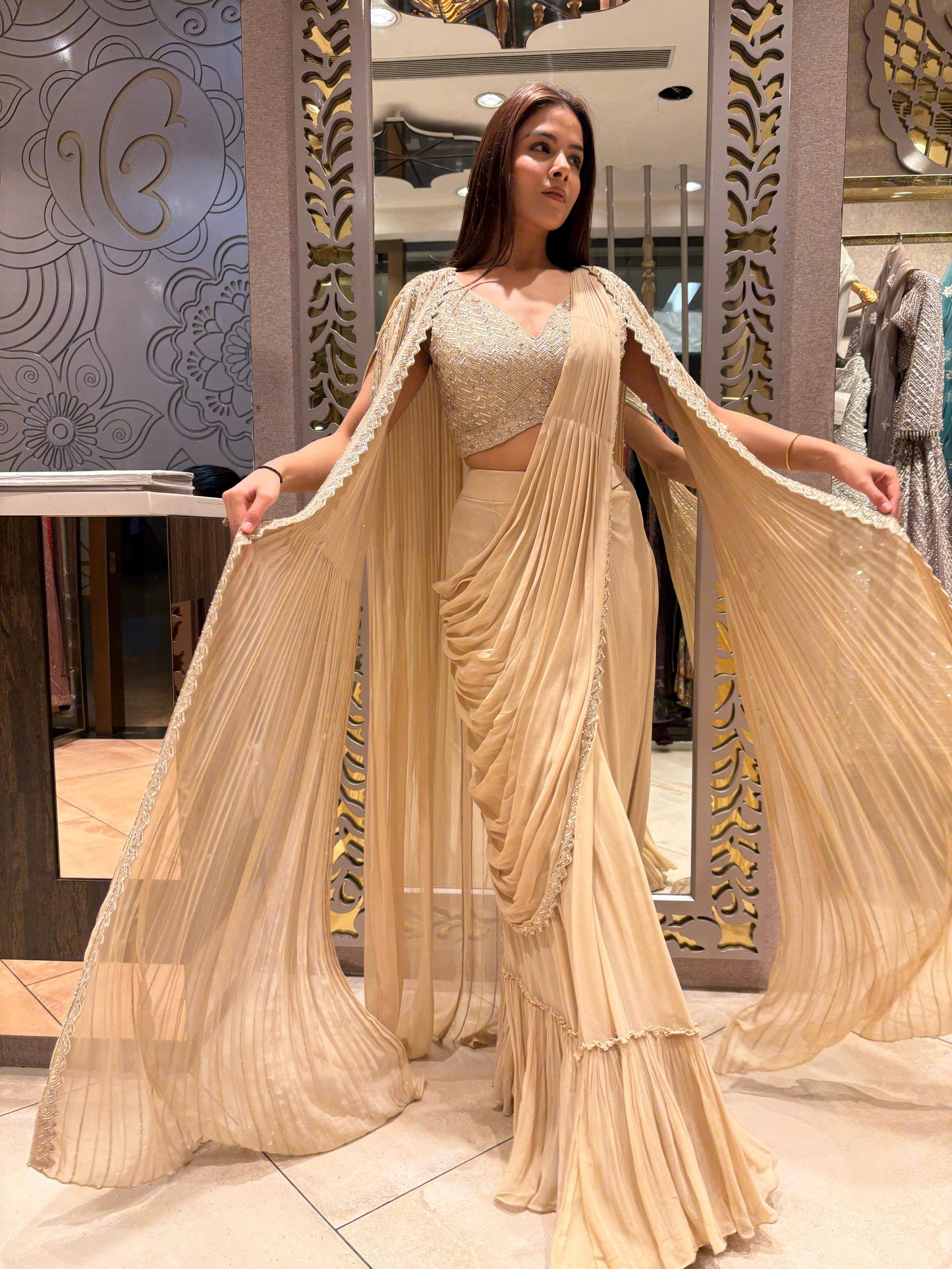 Stylish Contemporary Saree with Minimal Detailing