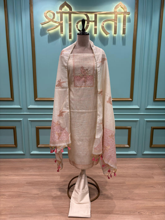 Maheshwari Cotton Unstitched Suit