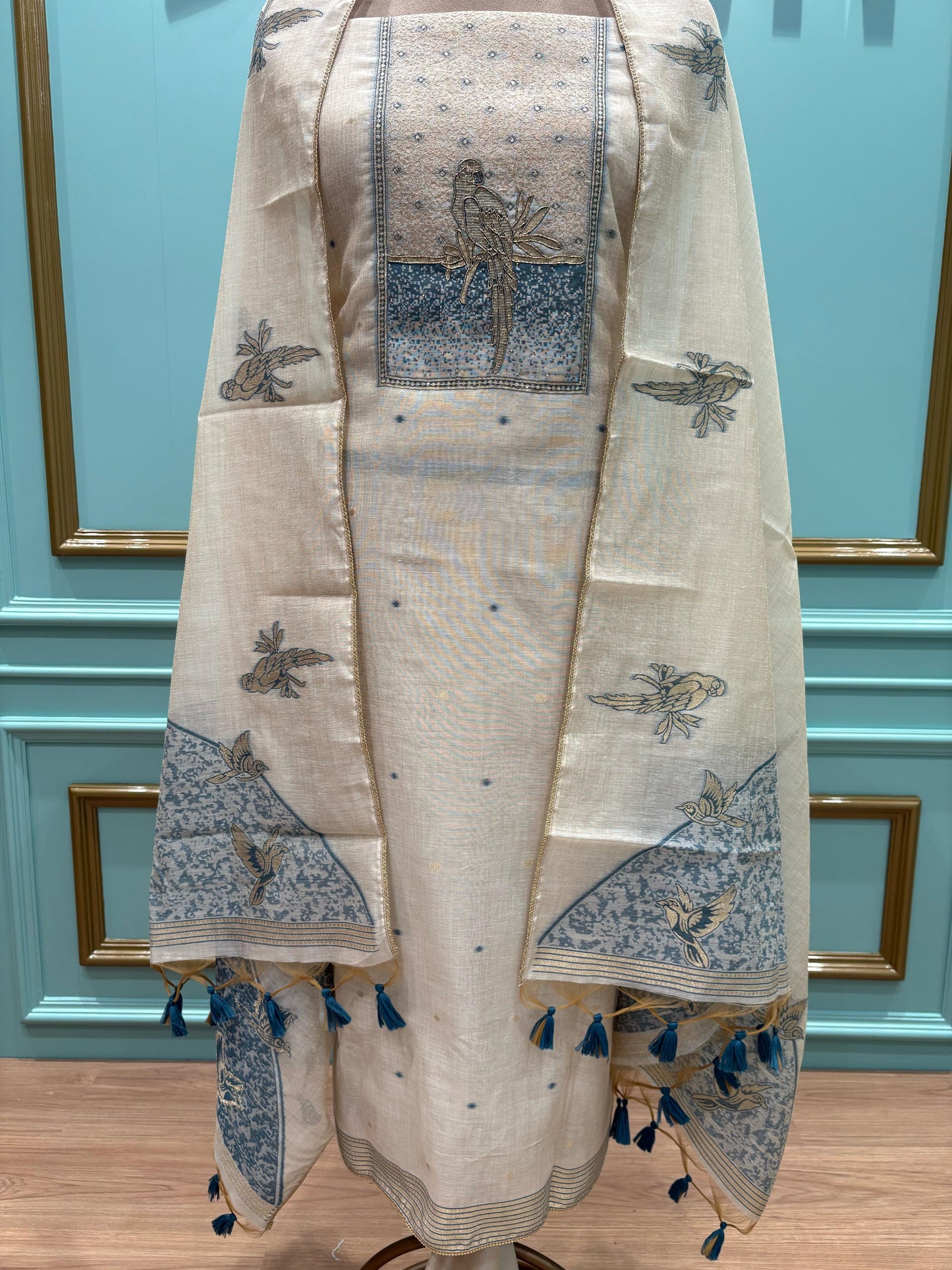 Maheshwari Cotton Unstitched Suit