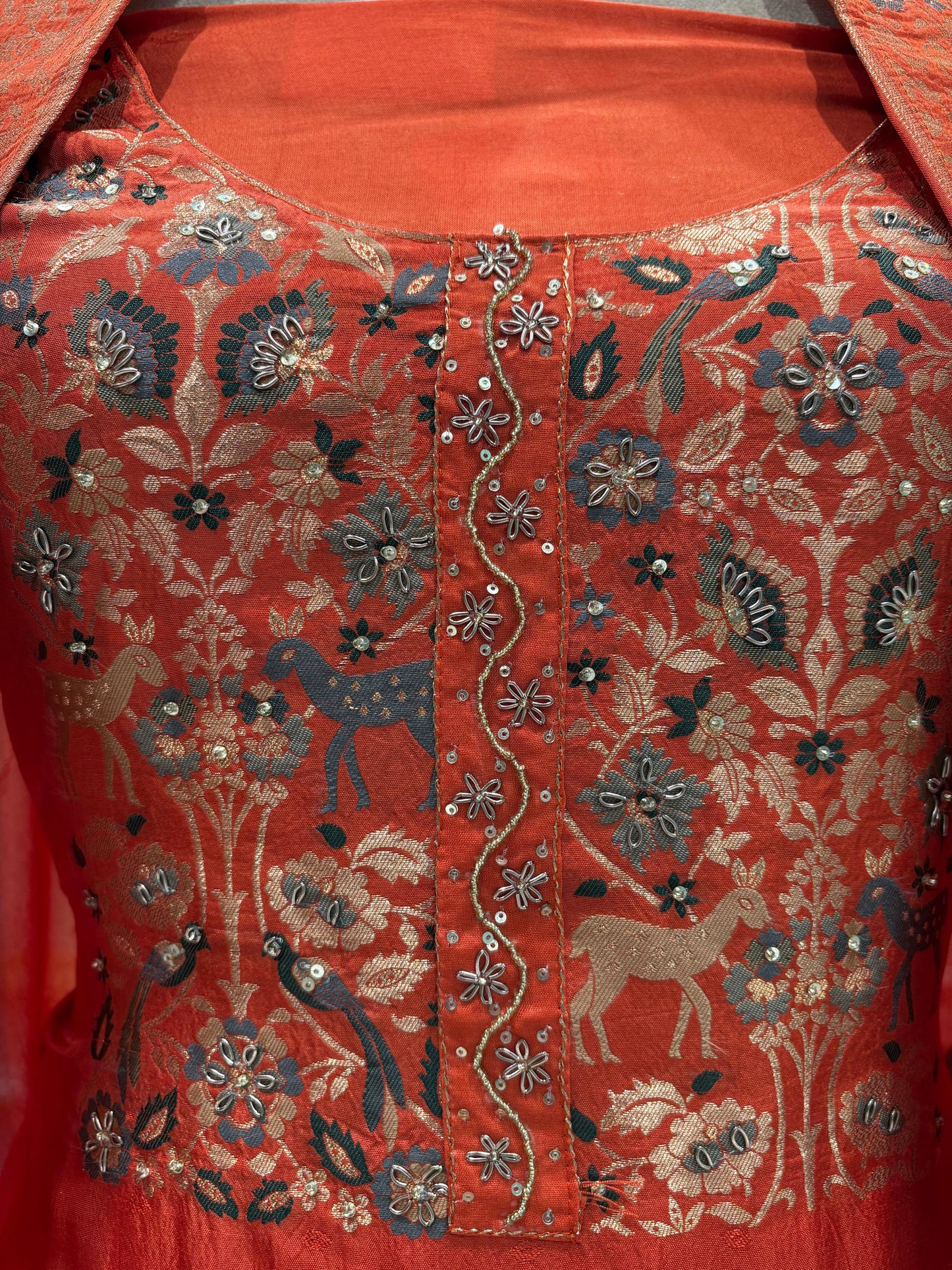 Dola Silk Unstitched Suit