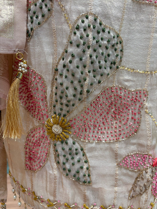 Shimmer Organza Unstitched Suit