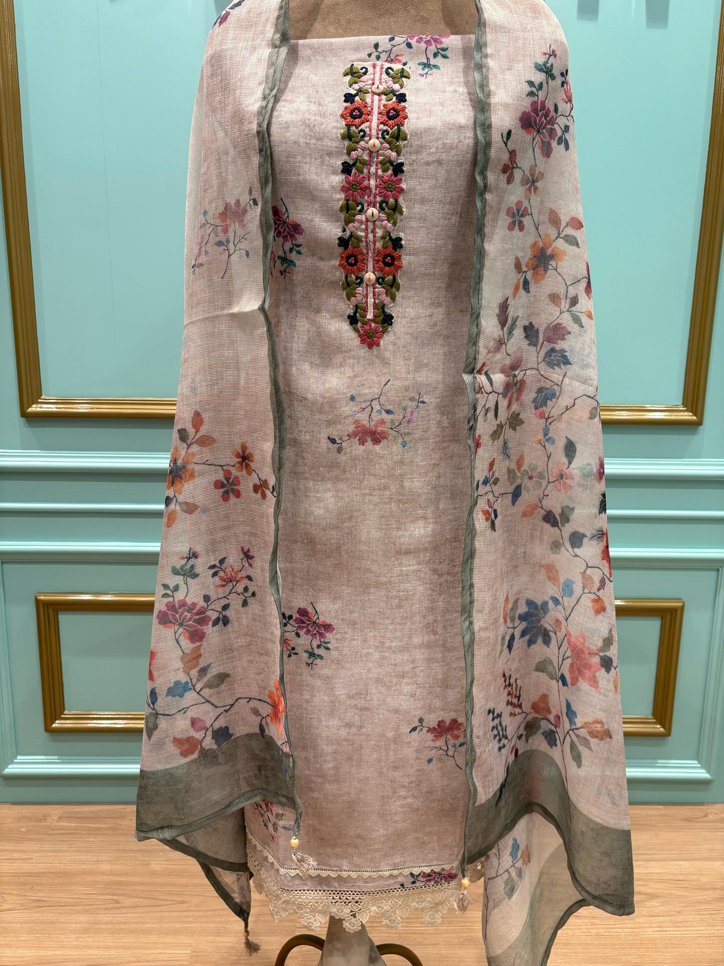 Linen Cotton Unstitched Suit