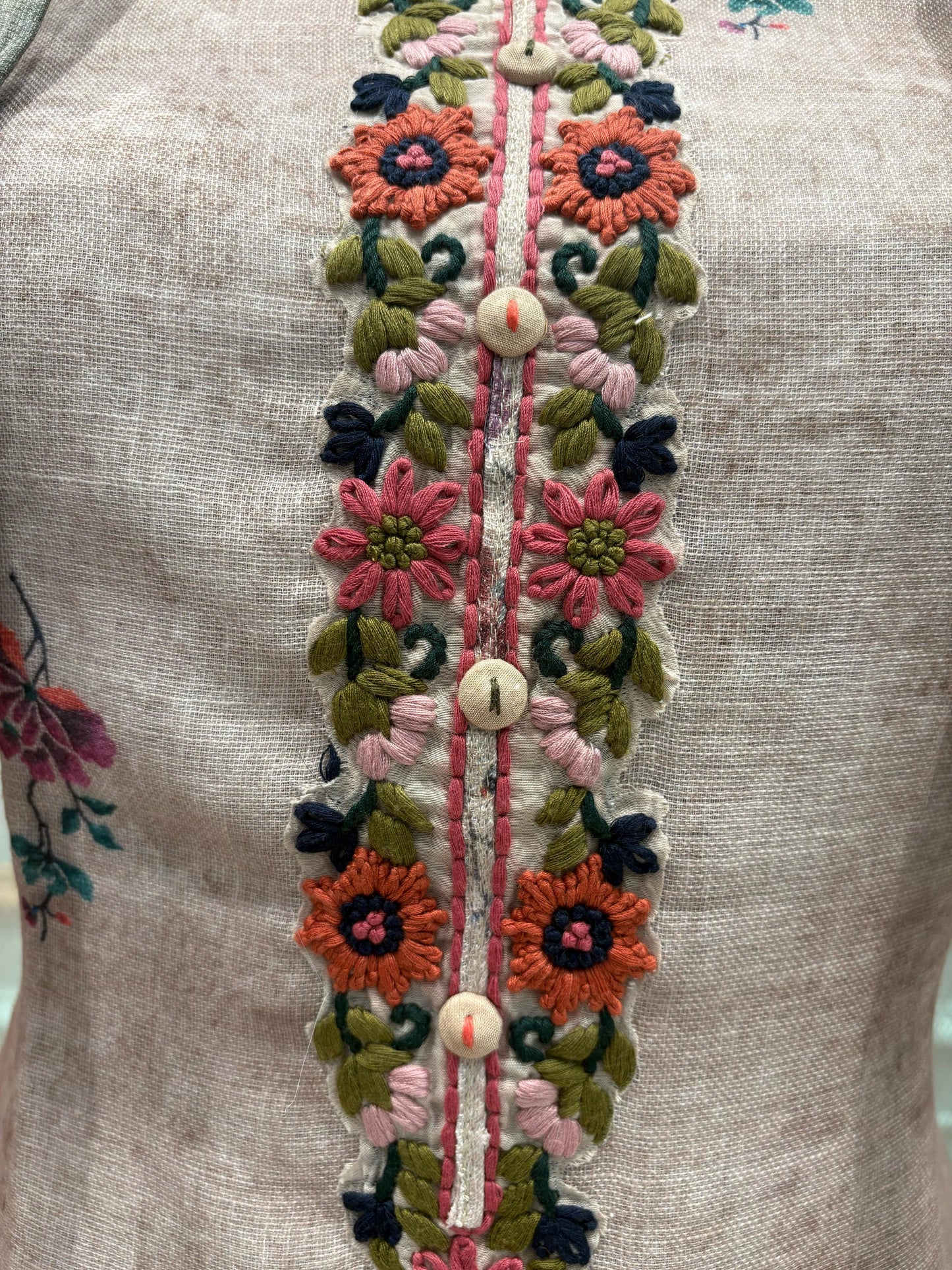 Linen Cotton Unstitched Suit