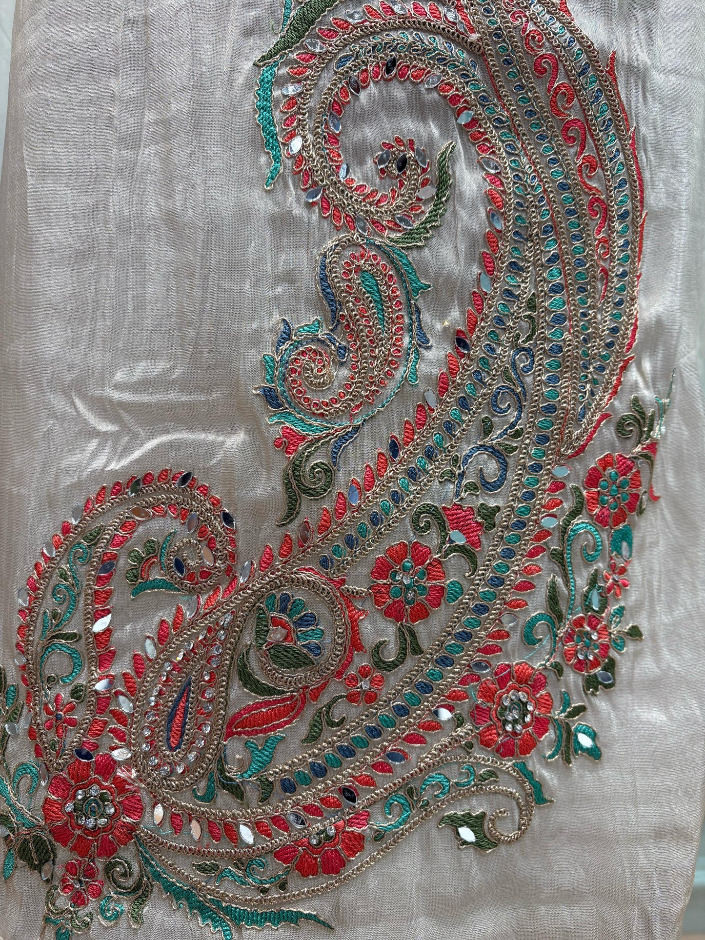 Shimmer Organza Unstitched Suit