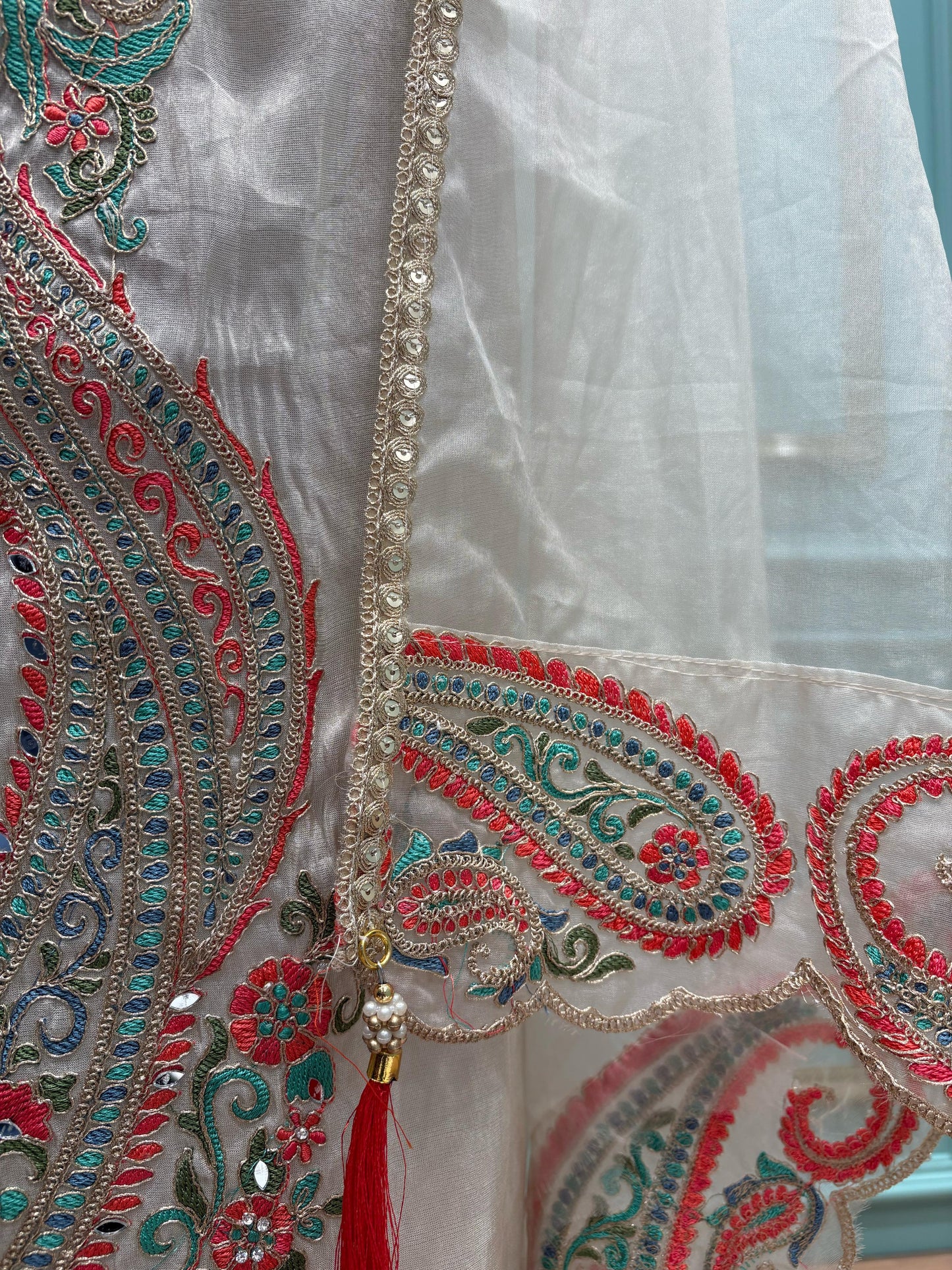Shimmer Organza Unstitched Suit