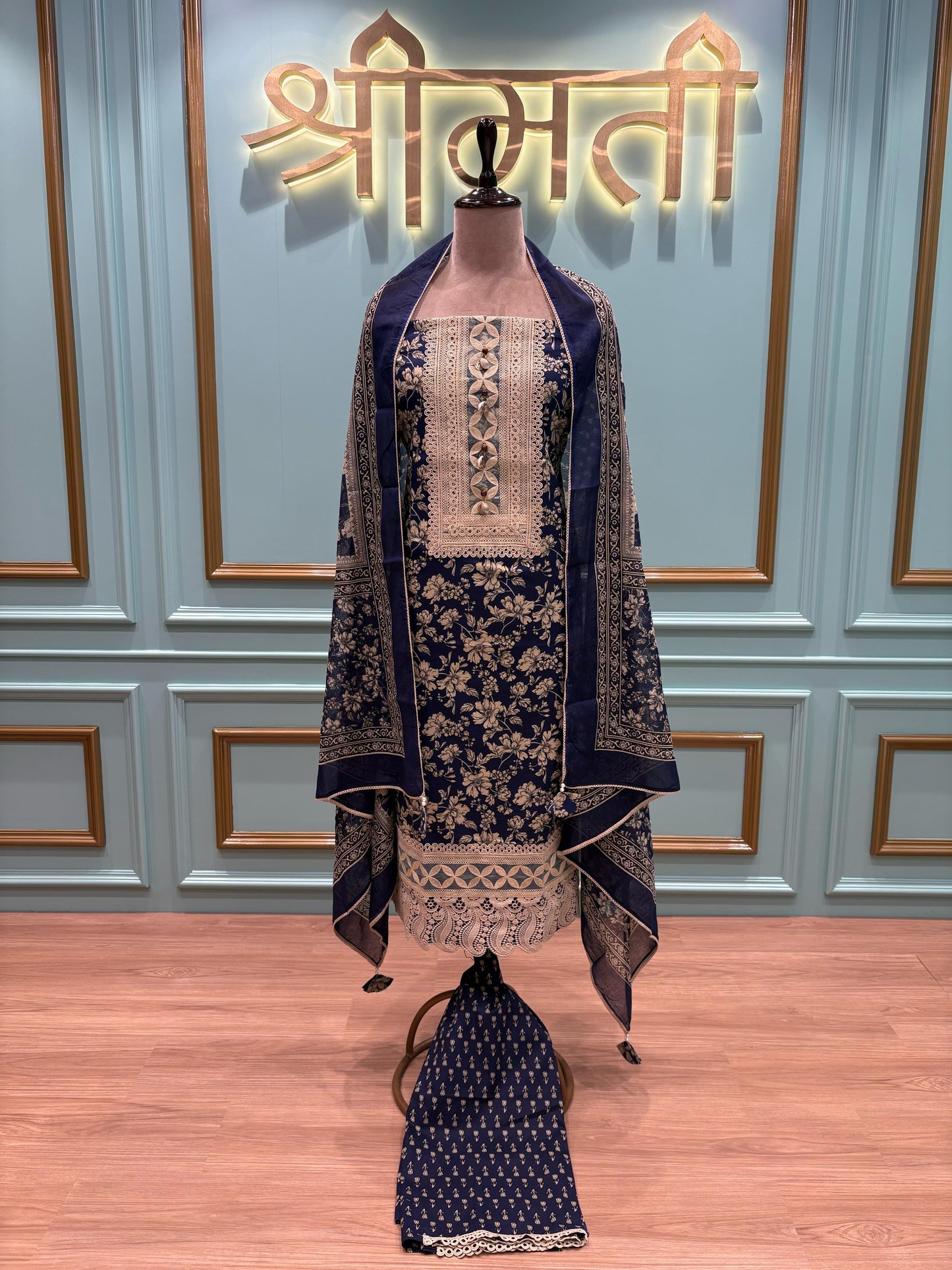 Pure Cambric Cotton Unstitched Suit