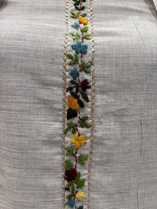 Slab Cotton Unstitched Suit