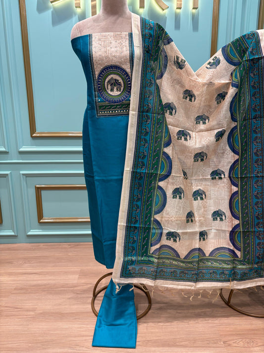 Maheshwari Cotton Unstitched Suit