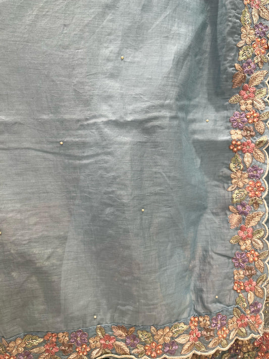 Elegance to your ethnic collection with this beautiful unstitched suit set