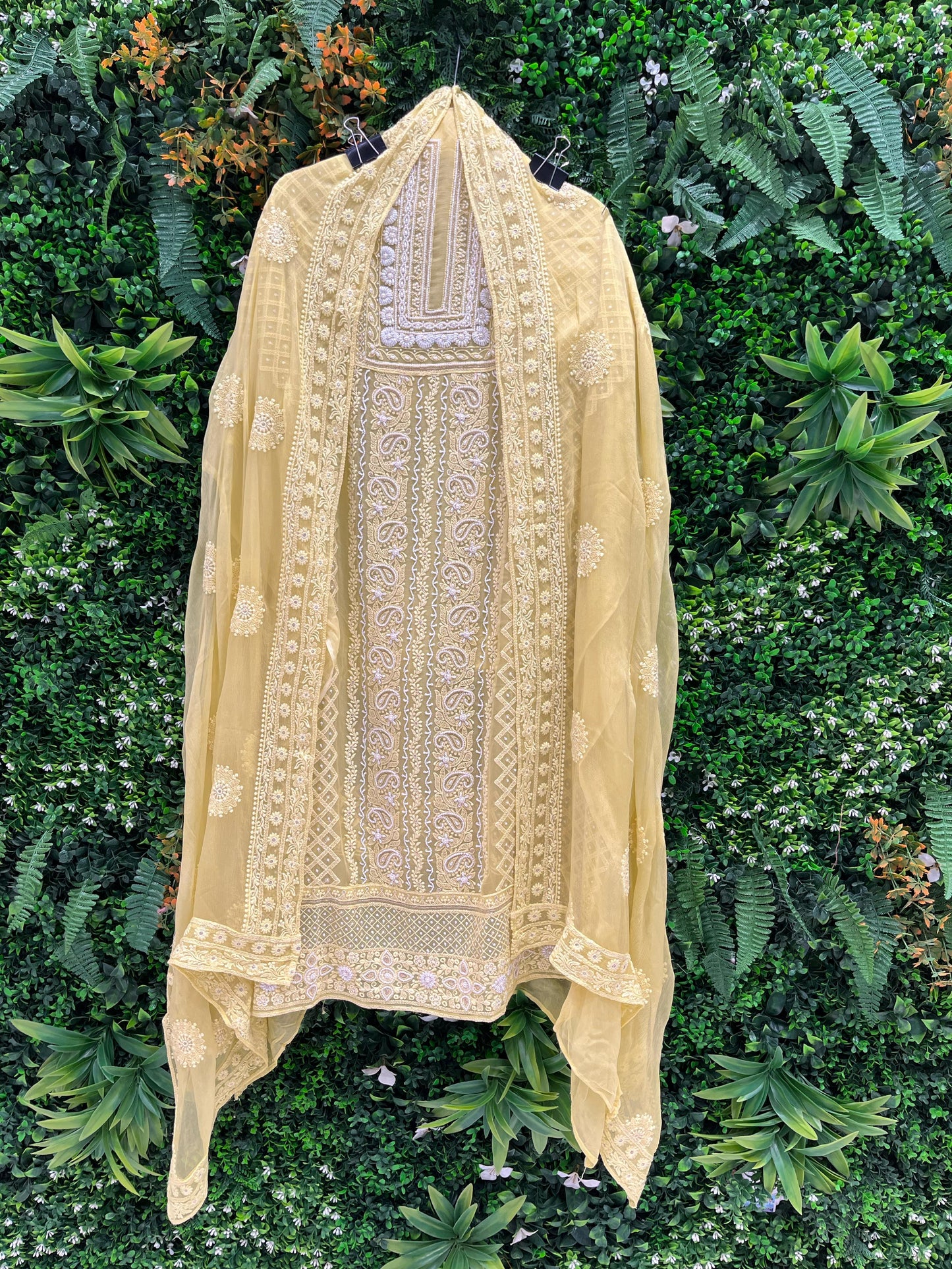 Stunning unstitched suit set crafted from premium pure Georgette fabric