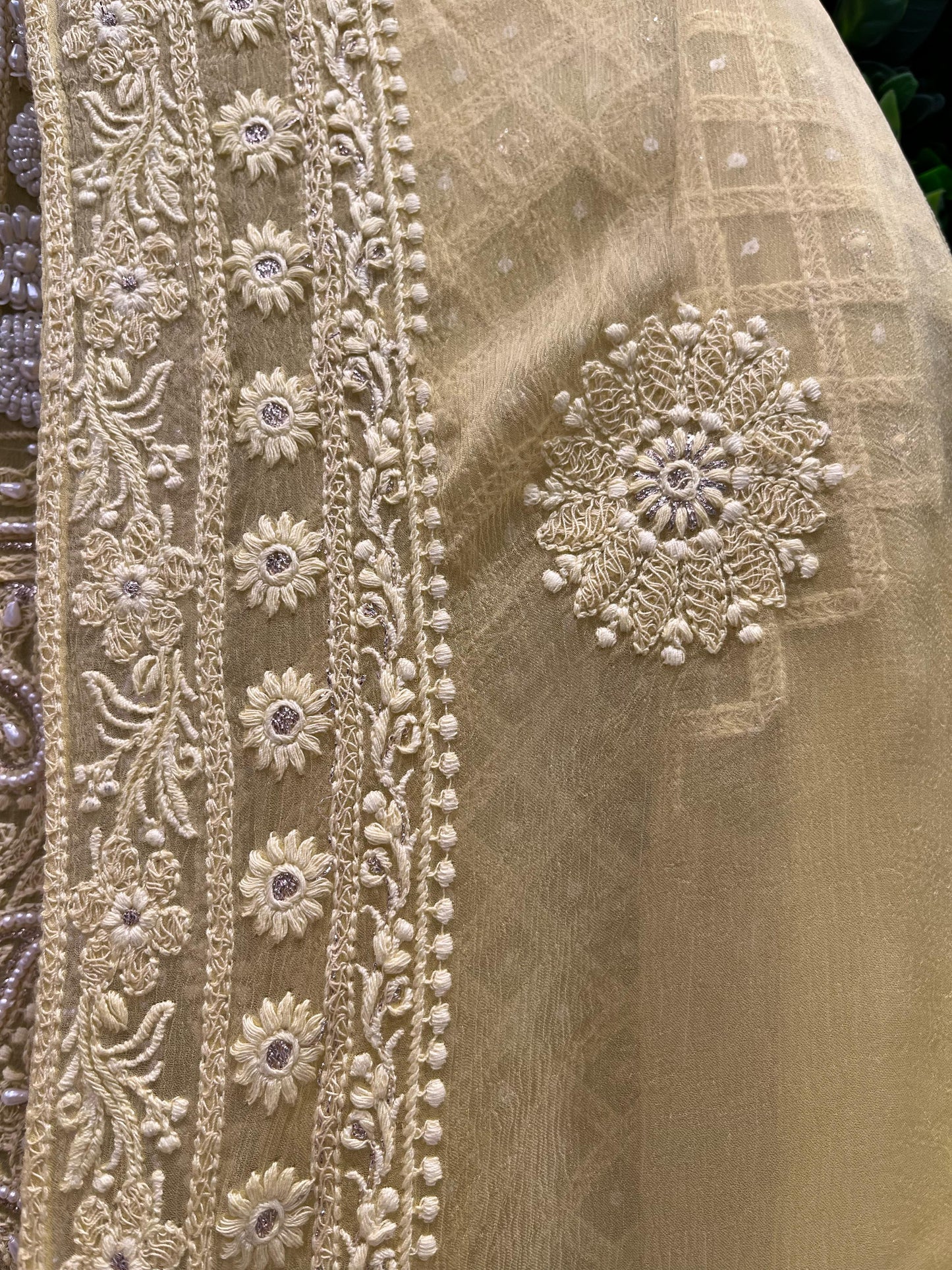 Stunning unstitched suit set crafted from premium pure Georgette fabric