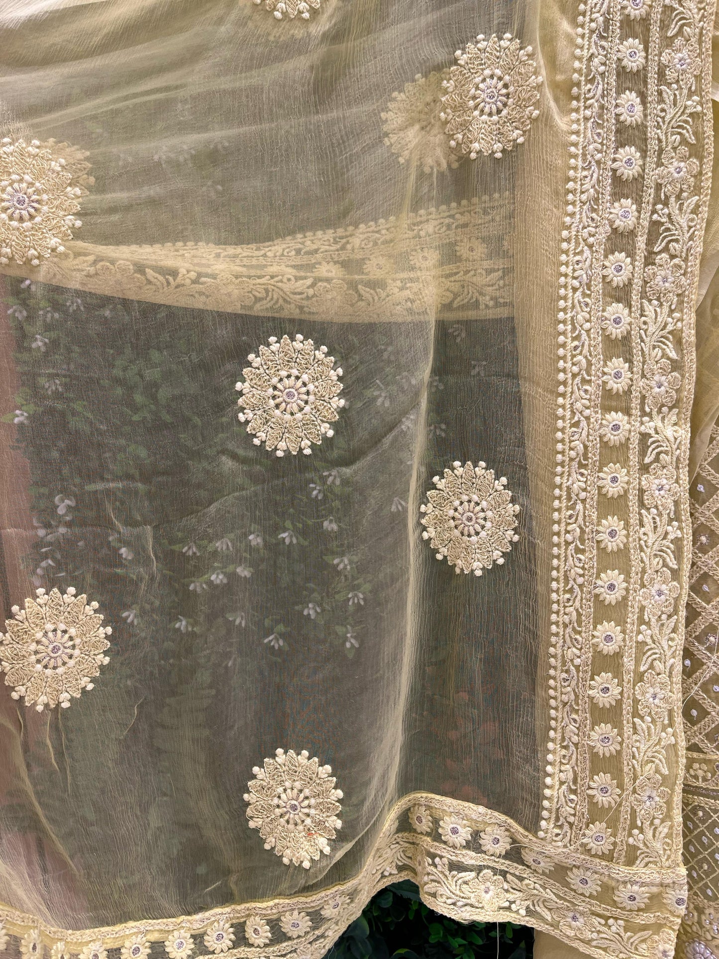 Stunning unstitched suit set crafted from premium pure Georgette fabric