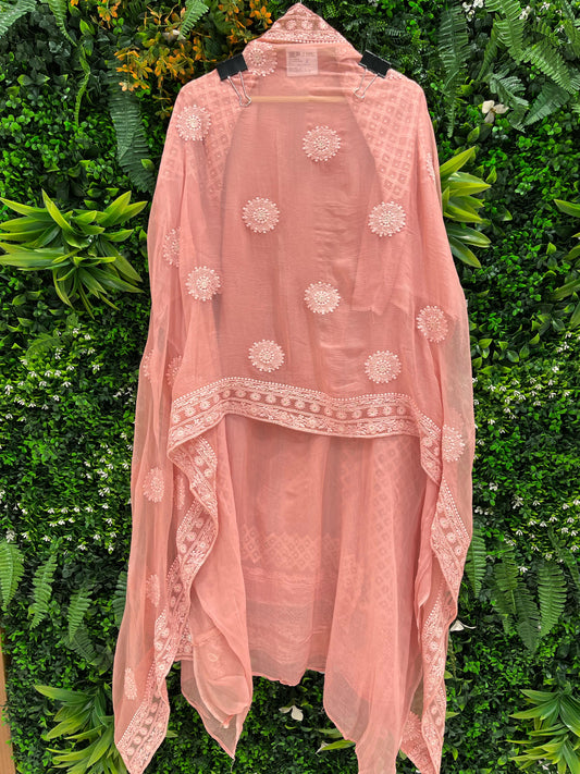 Stunning unstitched suit set crafted from premium pure Georgette fabric