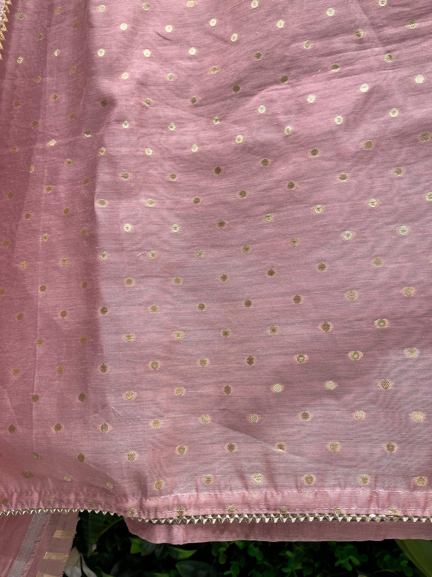 Banarasi silk fabric embellished with intricate handwork