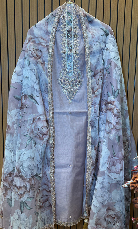 Discover timeless elegance with our premium unstitched suit