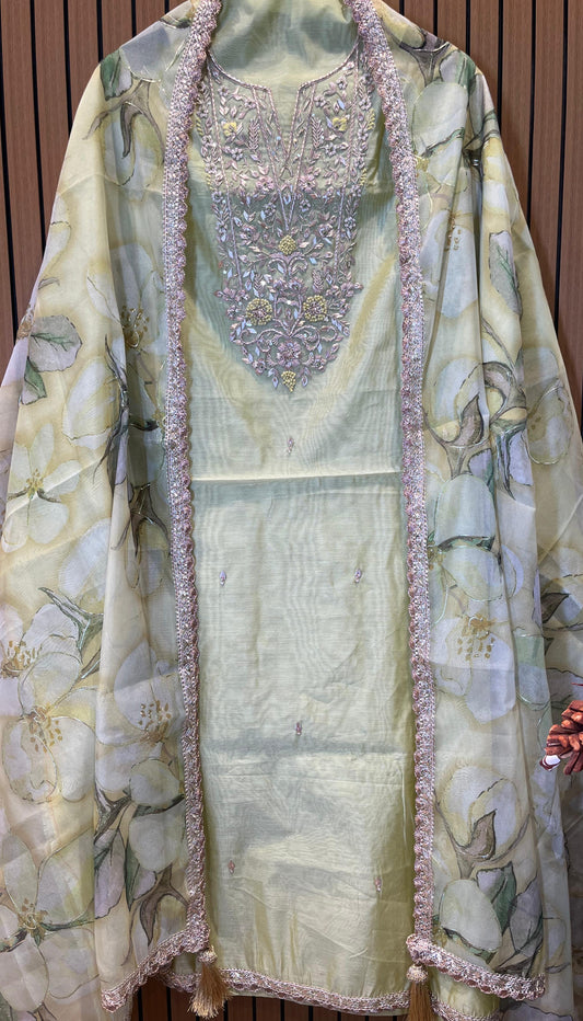 Elegant unstitched suit fabric set