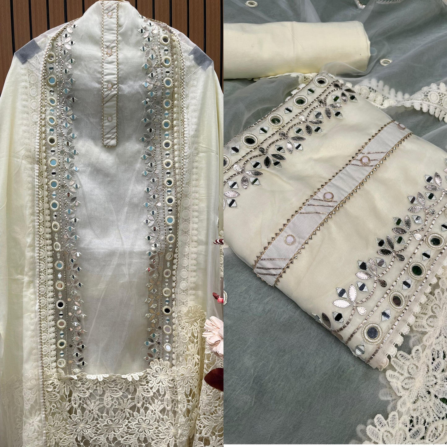 Step into elegance with this unstitched suit
