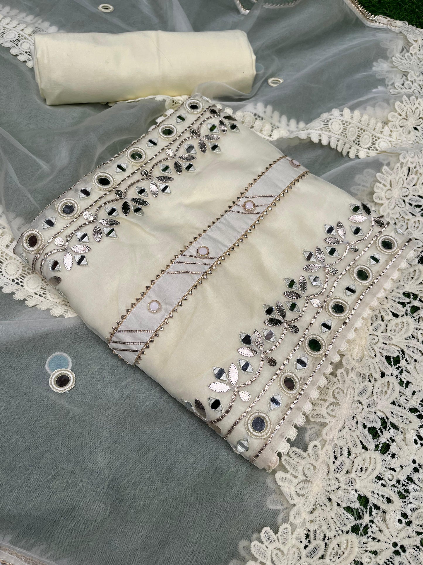 Step into elegance with this unstitched suit