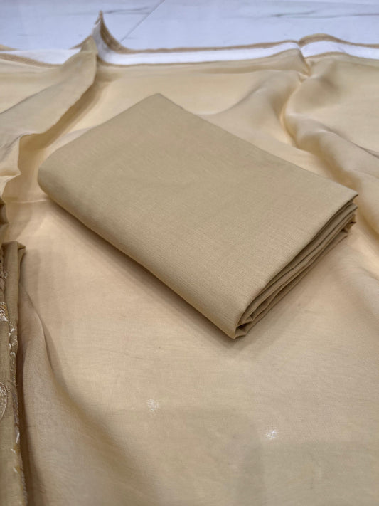 Embrace the beauty of tradition with our unstitched cotton suit set