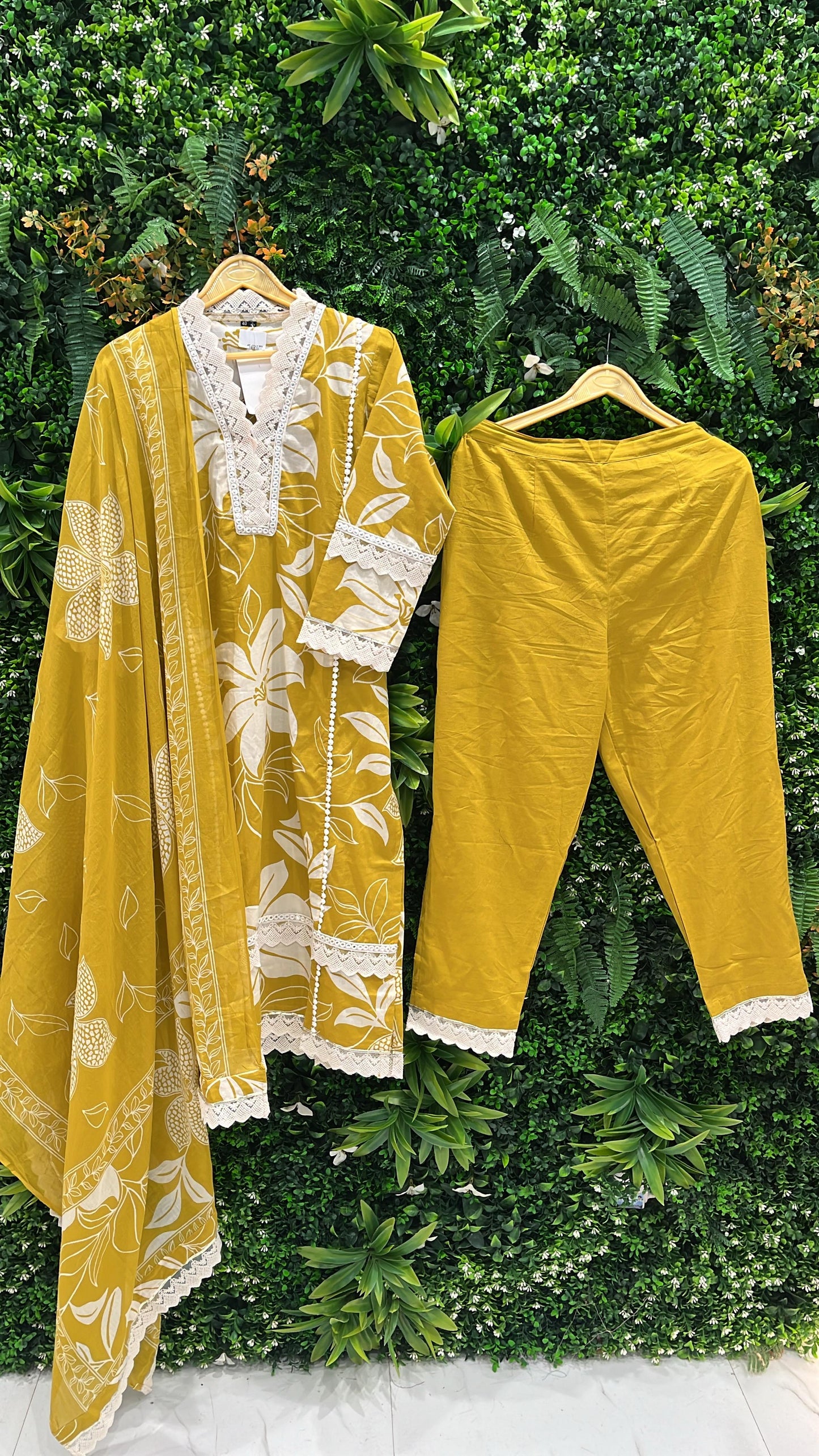 Stay effortlessly stylish with this beautifully stitched cotton suit set