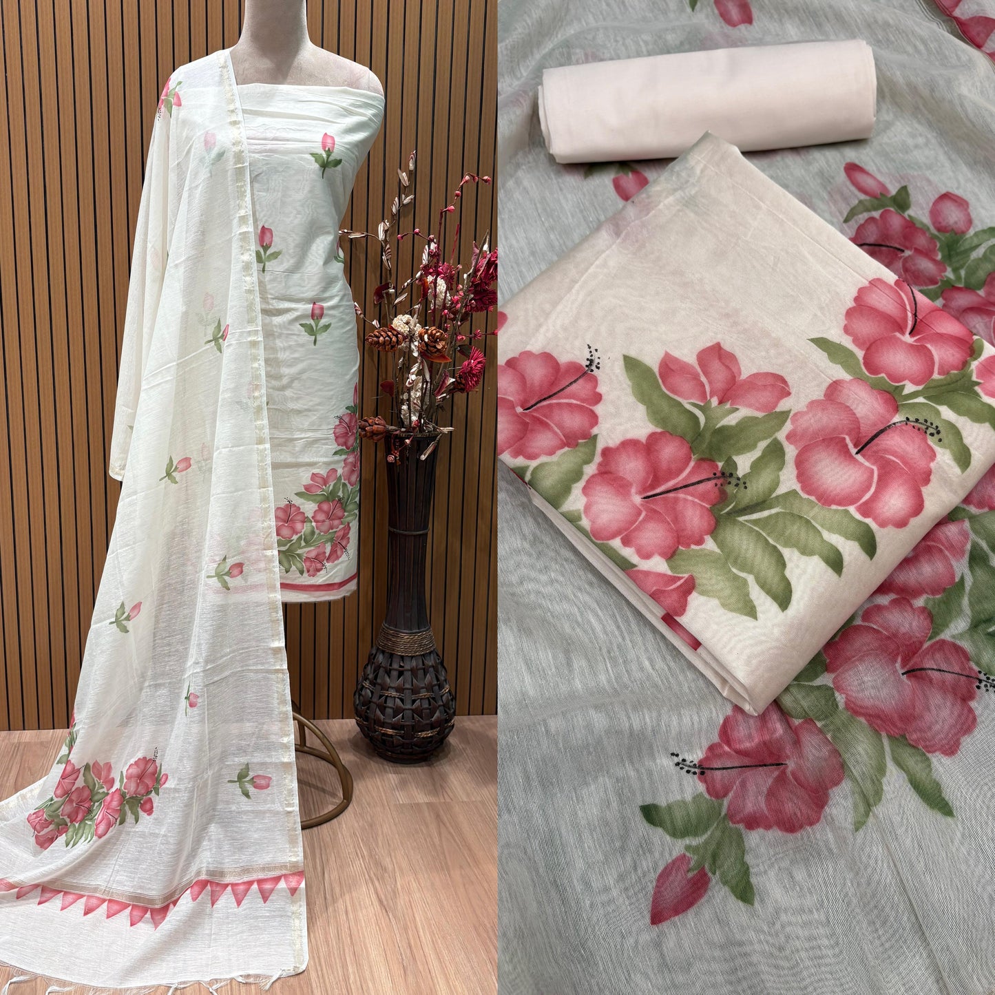 Elevate your ethnic style with our luxurious unstitched suit