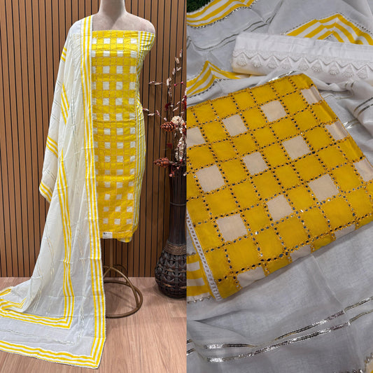 Embrace timeless elegance with our unstitched pure cotton suit