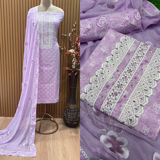 Refresh your wardrobe with our unstitched pure cotton suit