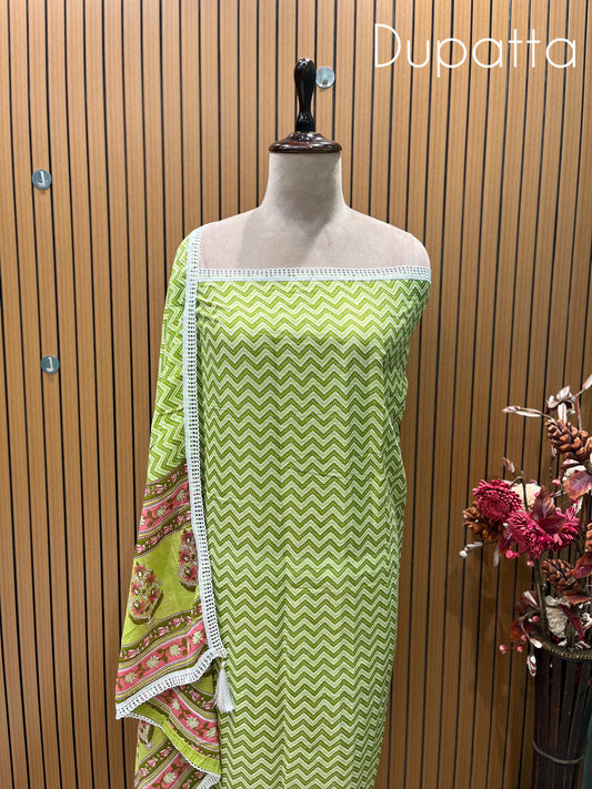 Embrace everyday elegance with our unstitched pure cotton suit