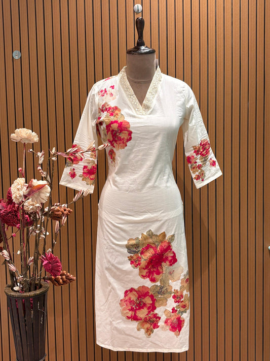 Floral charm to your style with this cotton suit