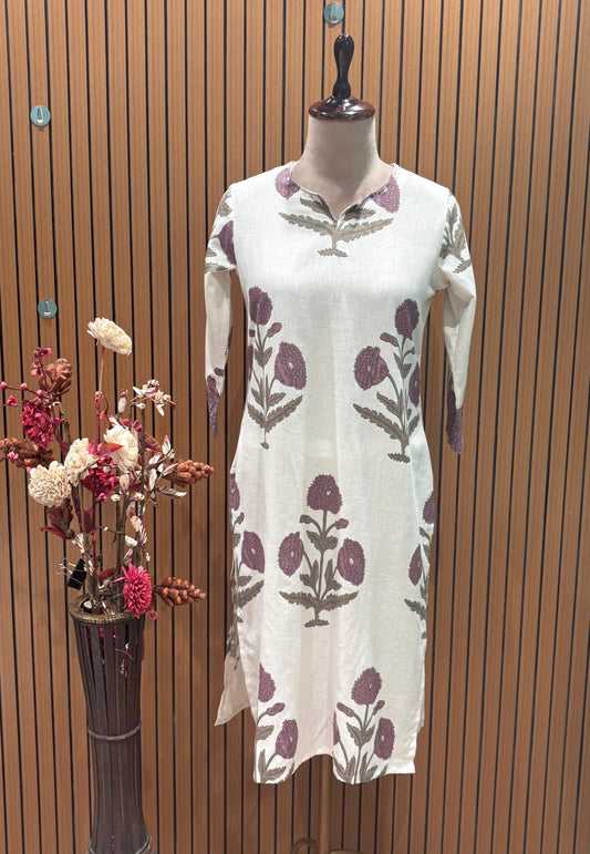 Breathe elegance in every step with our floral block print