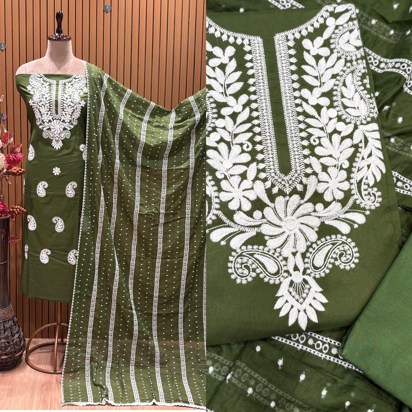 Discover elegance in our unstitched cotton suit set