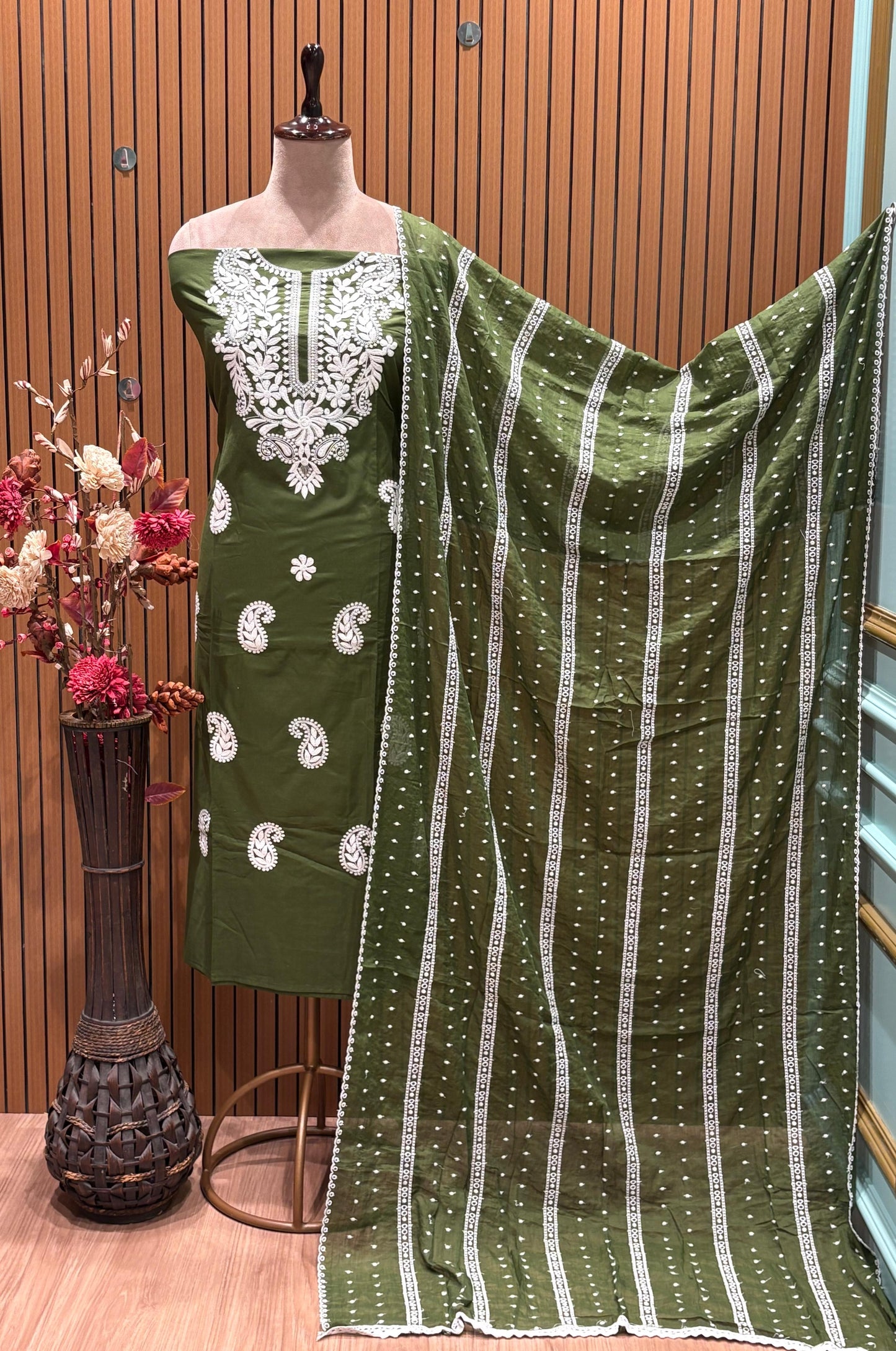 Discover elegance in our unstitched cotton suit set