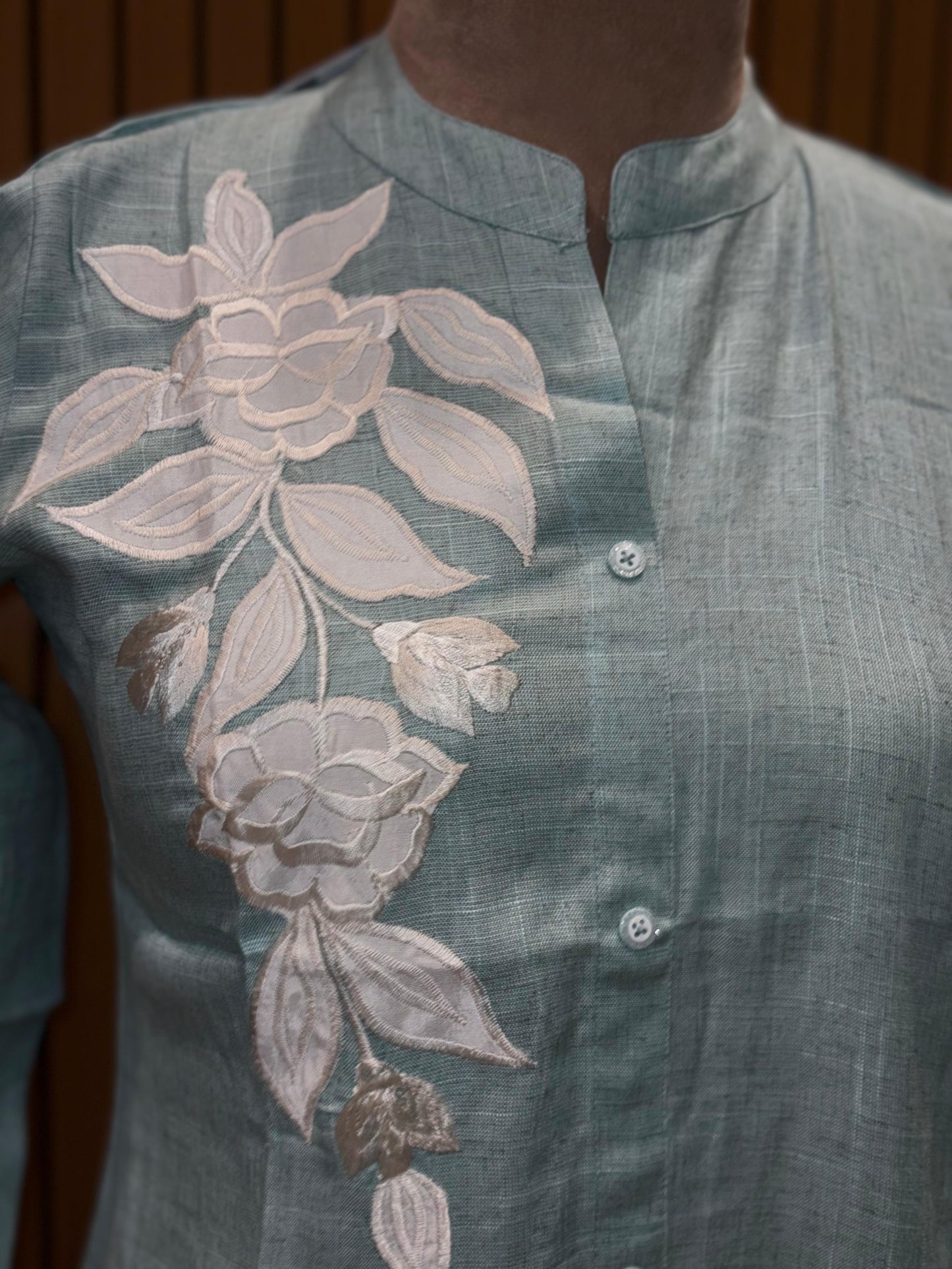 pastel co-ord sets feature minimal floral appliqué