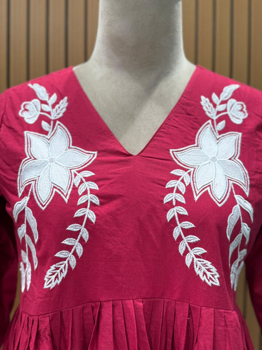 Step into elegance with our classic cotton Anarkali set