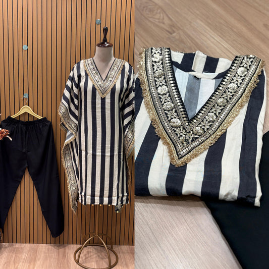 Elevate your festive style with our elegant kaftan set