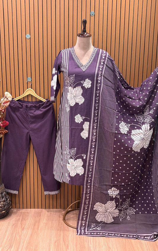 Step into elegance with our cotton kurti set featuring Resham