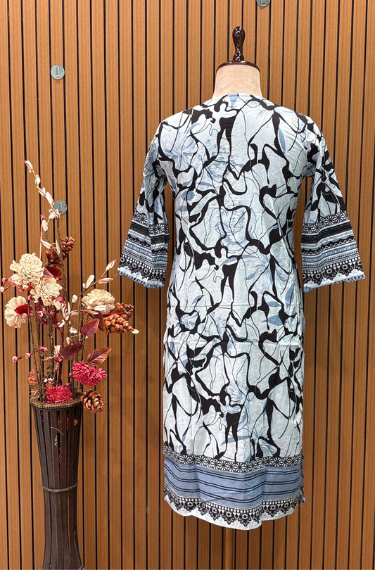 Embrace ethnic charm with our cotton kurti set adorned with mirror