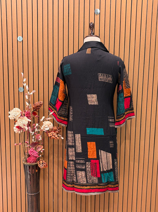 Refresh your wardrobe with our cotton kurti pant set featuring tassel print