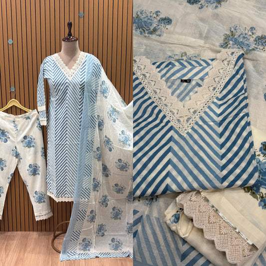 Elevate your ethnic look with our cotton kurti set