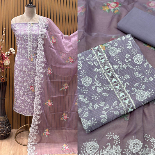 Elevate your ethnic wardrobe with our premium unstitched Kota Cotton suit