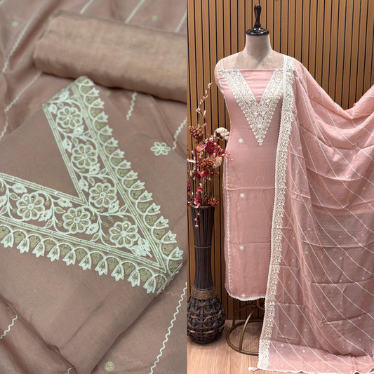 Bring effortless elegance to your wardrobe with our unstitched Mul Cotton suit