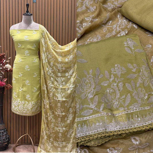 Grace your wardrobe with our luxurious unstitched suit