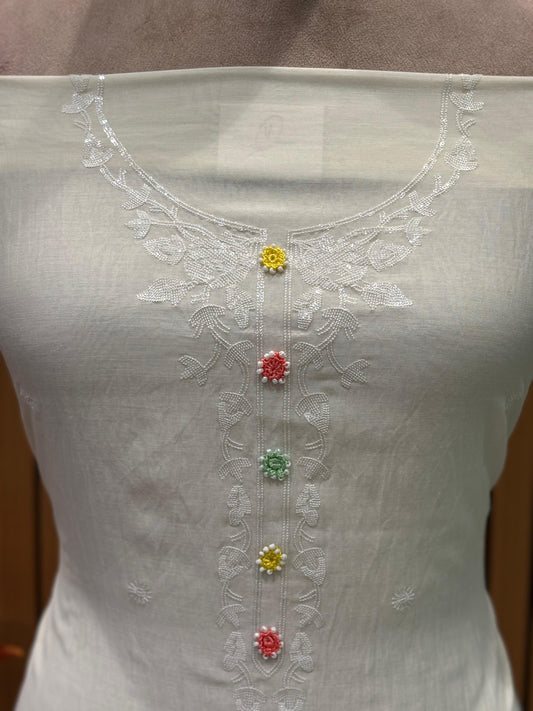 Embrace effortless elegance with our unstitched mul cotton suit set