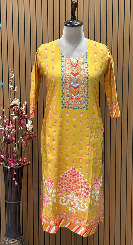 Brighten your wardrobe with this vibrant pure cotton suit set