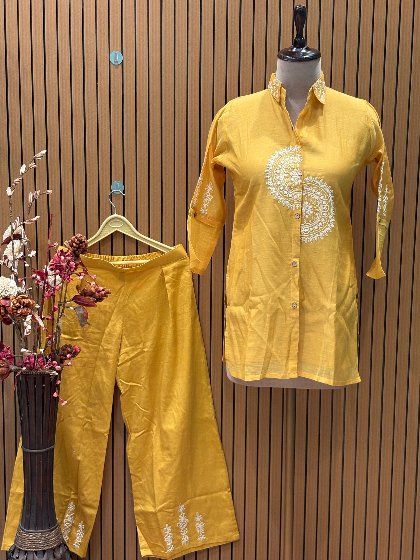 Add a burst of sunshine to your wardrobe with this stunning mustard co-ord set
