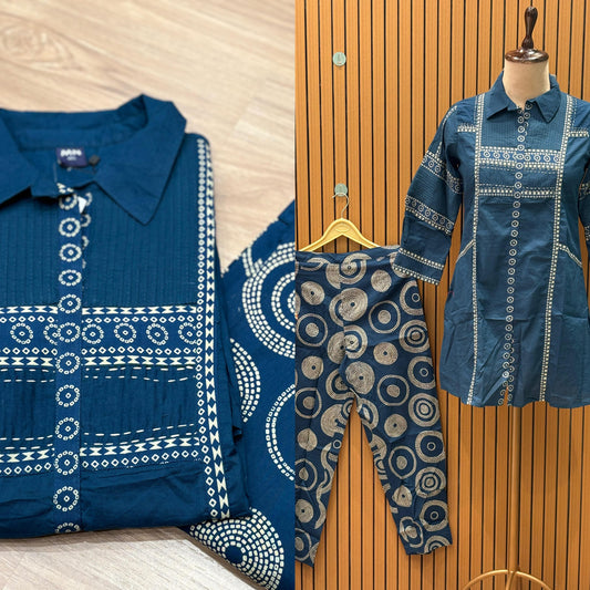 Make a bold style statement with this indigo co-ord set