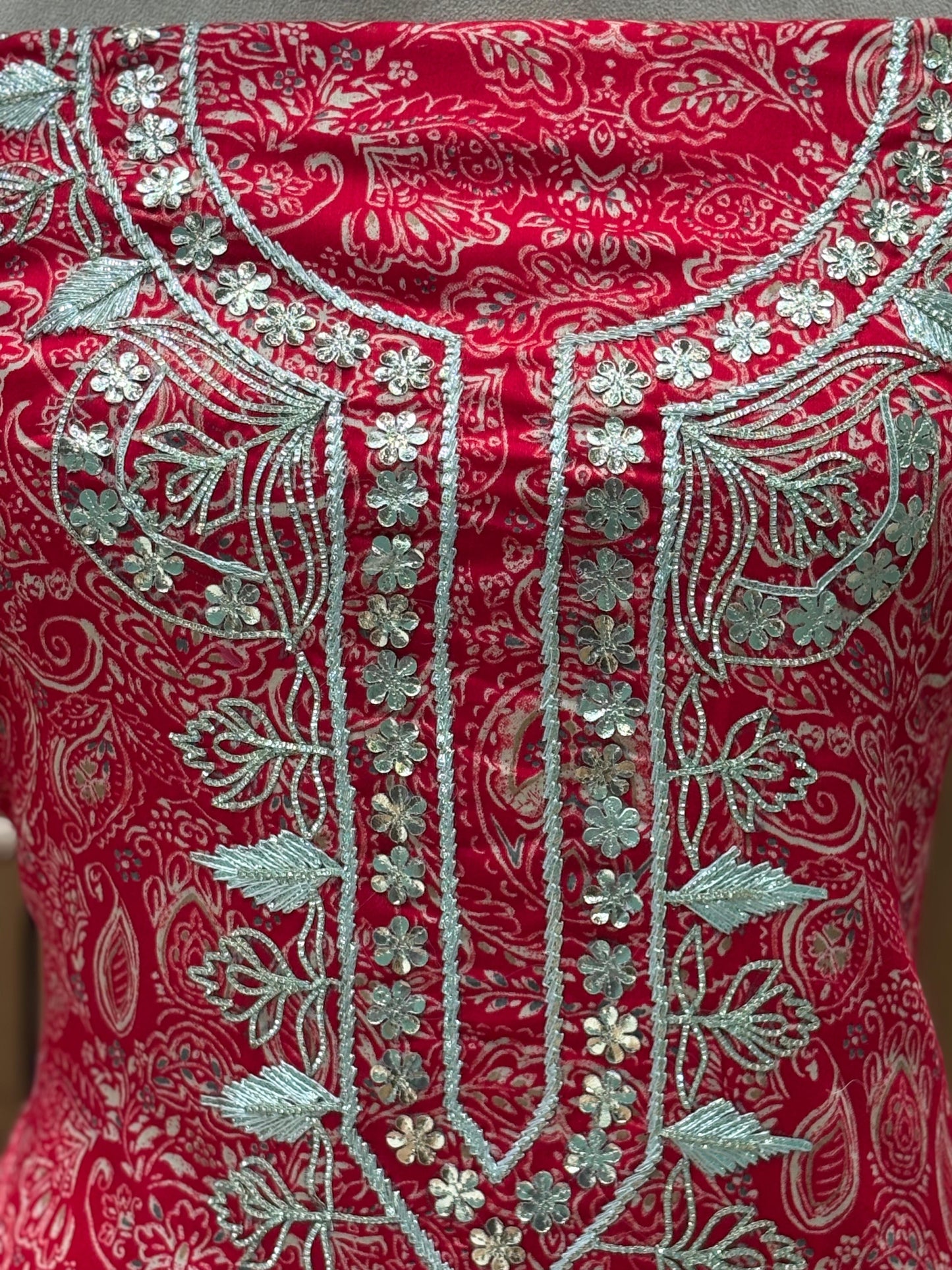 Unveil timeless elegance with our unstitched suit set